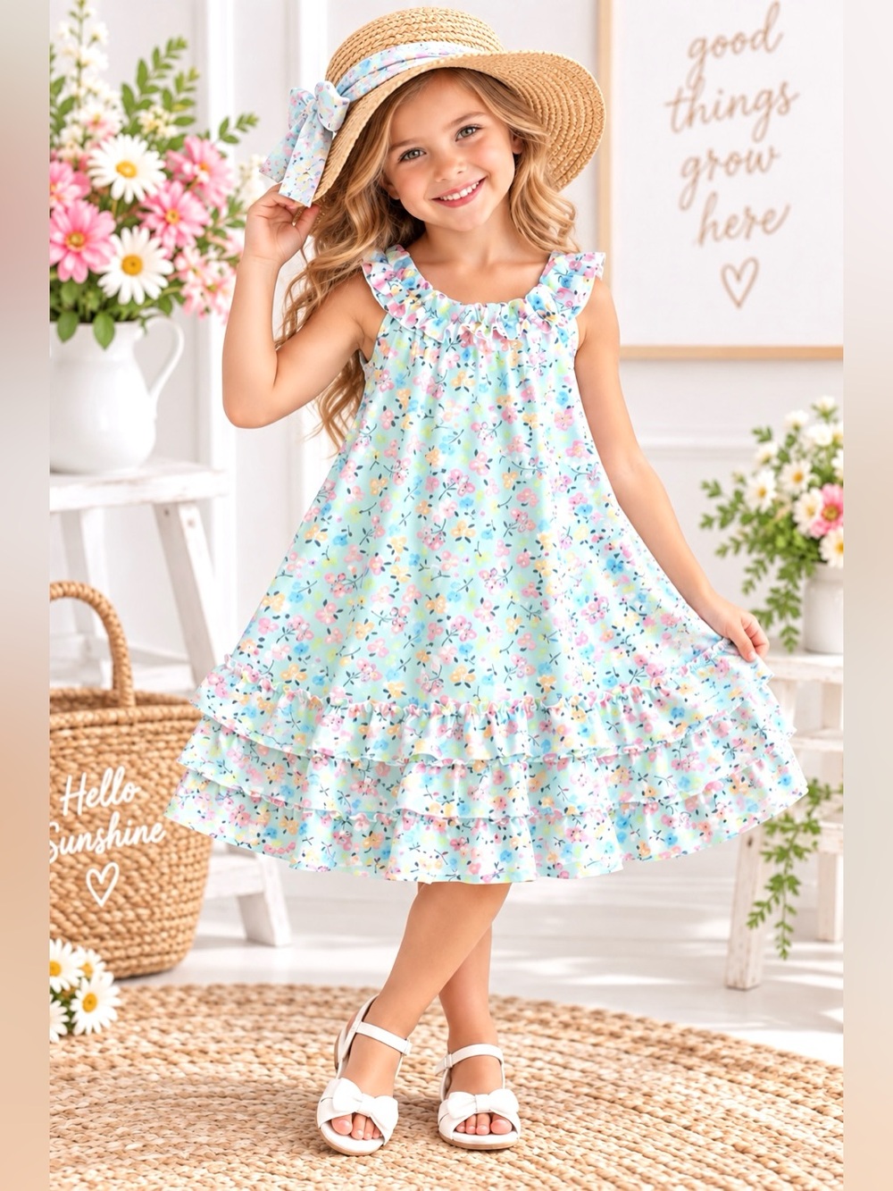 FLORAL HAT SET